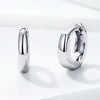 Circle Platinum Plated Earrings Sterling Silver Earrings Simple and Generous Girl Earrings