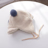 C0183 Letter Lamb Velvet Children Bomber Cap Warm Baby Hat with Cotto, Size: Around 50cm(Turmeric)
