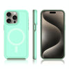 For iPhone 15 Pro Shockproof MagSafe Armor PC Hybrid TPU Phone Case(Mint Green+Grayish Green)