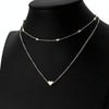 Jewelry Vintage Simple Copper Heart Multi - Layer Clavicle Necklace Wholesale Necklace(Silver)