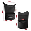 Car Between Seats Organizer Multifunctional Storage Bag Front And Back Dual Usage Tissue Box(Black)