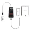 W-858 12A 12 Ports USB Fast Charging Dock Desktop Smart Charger AC100-240V, UK Plug (Black)