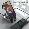H27 15W  6 In 1 With Clock Function Magnetic Phone Wireless Charger For iWatch/AirPods(Black)