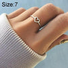 Fashion Heart Shaped Wedding Ring for Woman White(7)