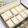 PU Leather Double Layer 20-Digit Watch Box Jewelry Gift Storage Box