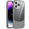 For iPhone 14 Pro Litchi Texture TPU Hybrid Acrylic Phone Case(Grey)