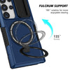 For Samsung Galaxy S24 Ultra 5G Sliding Camshield MagSafe Holder TPU Hybrid PC Phone Case(Royal Blue)