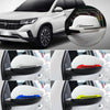 4 Sets Car Reflective Sticker Door Border Anti-Collision Strip Leaf Board Personality Rear View Mirror Warning Sticker(Blue)