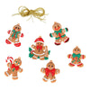 6pcs /Set Gingerbread Man Christmas Decorations Pendants PVC Hanging Christmas Tree Ornaments Scene Arrangement Props