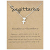 Zodiac Signs Necklace Electroplate Alloy Short Chain Jewelry, Style: Sagittarius Silver
