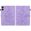 For Xiaomi Redmi Pad Pro 12.1 Lily Embossed Leather Tablet Case(Purple)