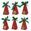 10pcs Christmas Candy Boxes Triangle New Year Party Xmas Gift Paper Packaging Box, Style: Gloves