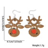Christmas Element Cartoon Decoration Earrings Shiny Earrings, Spec: Elk