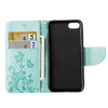 For  iPhone 8 & 7  Pressed Flowers Horizontal Flip Leather Case with Holder & Card Slots & Wallet(Green)