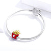 S925 Sterling Silver Delicious Fries Food Beads DIY Bracelet Necklace Accessories
