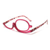 Makeup Presbyopic Glasses Monolithic Reading Glass Magnifying Glass, Degree: +350(Red)