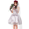 1913 Halloween Adult Vampire Costume Hanayome Rose Ghost Bride Crossdress, Size: L(Silver Grey)