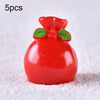 5pcs Christmas Decoration Accessories Micro Landscape Christmas Gift Resin Small Ornament, Style: Gift Bag No.3