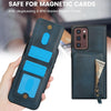 For Samsung Galaxy Note20 Ultra Zipper Wallet Split MagSafe Leather Back Phone Case(Blue)