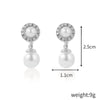 1201 Long Silver Baroque Earrings Pearl Ear Clip Women Without Ear Piercing