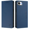 For iPhone SE 2024 RC01 Dual-Folded Magnetic Suction RFID Leather Phone Case(Dark Blue)