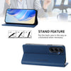 For Samsung Galaxy A55 5G Global RC01 Dual-Folded Magnetic Suction RFID Leather Phone Case(Dark Blue)