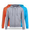 Zipper Cardigan Hooded Sweater Autumn Winter Fleece Coat Couple Sweatshirt, Size: L(Lake Blue)
