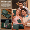 For Samsung Galaxy S21 5G LC.IMEEKE L5 Series Detachable RFID Card Bag Magsafe Phone Case(Green)