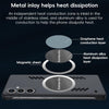 For Samsung Galaxy S25 5G All-inclusive Lens Frameless Graphene Cooling Phone Case(Navy Blue)