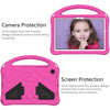 For Samsung Galaxy Tab A8 10.5 2021 X200 / X205 EVA Shockproof Tablet Case with Holder(RoseRed)