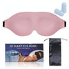 4 In 1 3D Sleep Eye Mask Memory Foam Non-pressure Shading Sleeping Blindfold(Pink)