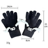 Fall Winter Couple Students Magnetic Warm Gloves Cute Dolls Outdoor Hand In Hand Mittens, Size: Average(Black)