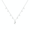 S925 Sterling Silver Dream Star Moon Zircon Women Nacklace Jewelry