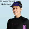 DIVE & SAIL 1.5mm Warm One-Piece Short Sleeve Wetsuit Outdoor Surfing Coldproof Snorkeling Suit, Size: L(Female Purple)
