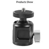 BEXIN HK25 Aluminum Alloy Cold Shoe Tripod Adapter Ball Head (Black)