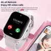 UNIWA X1S 1.9 inch IP67 Waterproof 4G Android 8.1 Dual Cameras Smart Watch Support Temperature Measurement, Specification:1G+8G(White)
