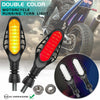 4 PCS Modified Motorcycle 16LEDs Brake Turn Tail Light, Transparent Shell(Red Light + Yellow Light)