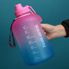 2.2L Large-Capacity Water Cup Sports And Fitness Straw Large Water Bottle Heat-resistant Plastic Barrel(Gradient Pink Green)
