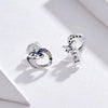 Silver Stud Earrings Silver Earrings Colored Zircon Silver Stud Earrings