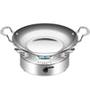 Kacheeg Stainless Steel Alcohol Dry Cooker Single Person Small Stove Boiler, Diameter: 22cm(Pot+Alcohol Stove)