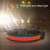 USB Rechargeable LED Dog Collar, Solar Powered, Medium (Orange)