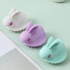 2 PCS Cute Rabbit Shaped Silicone Shampoo Brush(White)