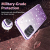ForSamsung Galaxy A52 5G Gradient Glitter Flower All-inclusive Phone Case(Purple)
