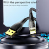 YESIDO CA104 2.4A USB to 8 Pin Transparent Charging Data Cable, Length:1.2m(Black)