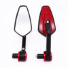 Motorcycle Handle All Aluminum Cherry Rearview Mirror(Red)