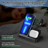 S80-A 3-in-1 Portable Magnetic Foldable Wireless Charger Phone Watch Earphone Charger(White)