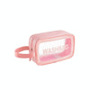 PVC Transparent Waterproof Portable Cosmetic Bag, Size: S (Pink)