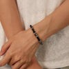 OPK GS1563 Simple Stainless Steel Ink Style Bamboo Patchwork Bracelet