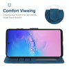 For Samsung Galaxy S10 Lite Skin Feel Geometric Lines Leather Phone Case(Blue)