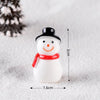 4pcs Christmas Micro Landscape Decorations Resin Craft Gifts Home Decoration Ornaments, Spec: Snowman No.3
